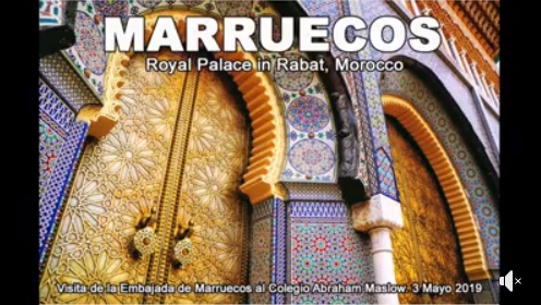 Saludo en español y en árabe de la Embajada de Marruecos al Colegio Abraham Maslow – International Garden.
